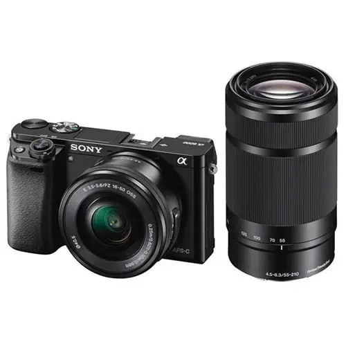 Sony A6000 + 16-50 mm + 55-210 mm Lens Aynasız Fotoğraf Makinesi