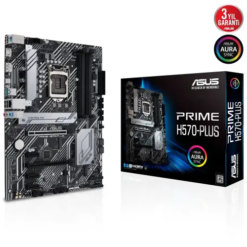 Asus Prime H570-PLUS Intel H570 Soket 1200 DDR4 4600(OC)MHz ATX Gaming (Oyuncu) Anakart