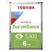 Toshiba S300 Surveillance HDWT860UZSVA 6TB 256MB 5400Rpm 3.5” SATA3 7/24 Güvenlik Diski