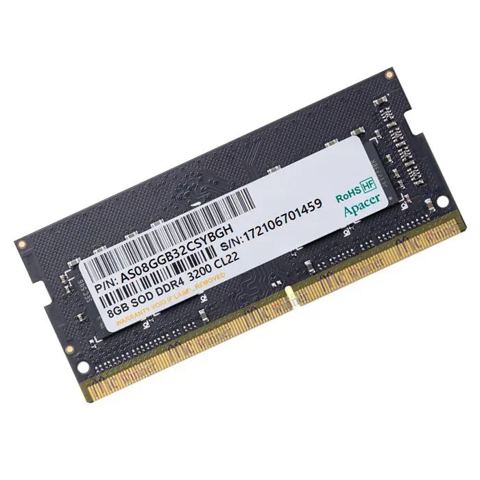 Apacer 8GB (1x8GB) 3200MHz CL22 DDR4 SODIMM (ES.08G21.GSH)