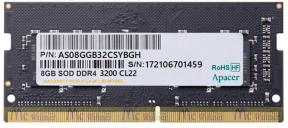 Apacer 8GB (1x8GB) 3200MHz CL22 DDR4 SODIMM (ES.08G21.GSH)