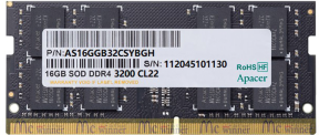 Apacer 16GB (1x16GB) 3200MHz CL22 DDR4 Notebook Ram (ES.16G21.GSH)