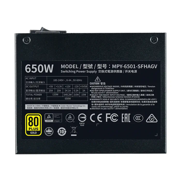 Cooler Master V650 SFX Gold MPY-6501-SFHAGV-EU 650W 80 Plus Gold 92mm Full Modüler Power Supply