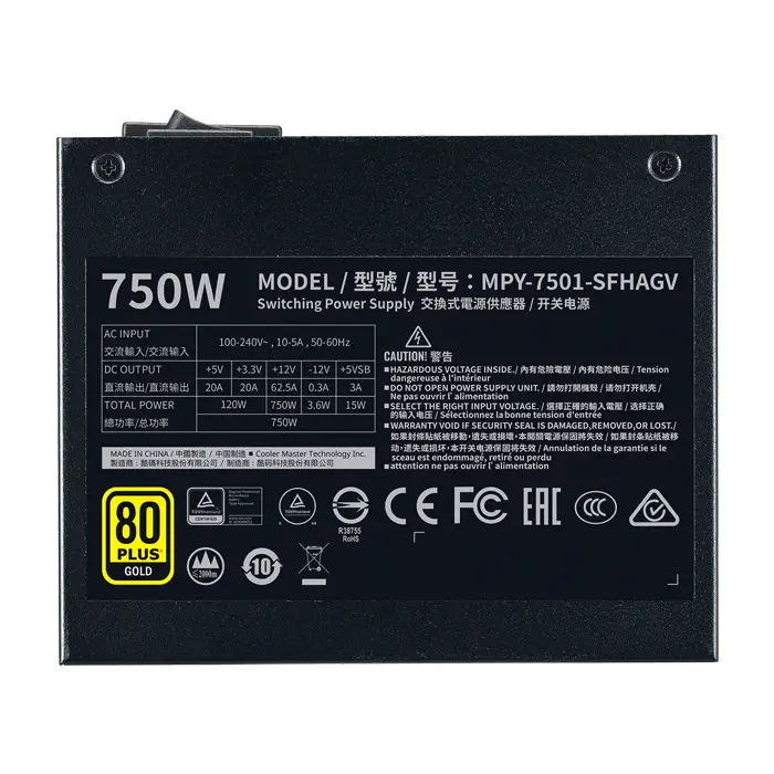 Cooler Master V750 SFX Gold MPY-7501-SFHAGV-EU 750W 80 Plus Gold 92mm Full Modüler Power Supply