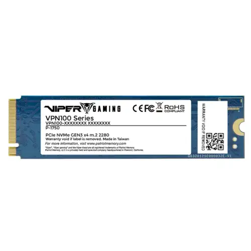 Patriot Viper VPN100 VPN100-256GM28H 256GB 3000/1000MB/s NVMe PCIe M.2 SSD Disk