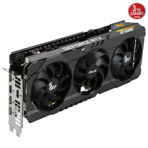 Asus TUF Gaming GeForce RTX 3060 Ti V2 OC TUF-RTX3060TI-O8G-V2-GAMING 8GB GDDR6 256Bit DX12 Gaming (Oyuncu) Ekran Kartı