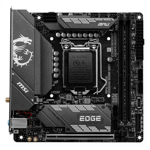 MSI MPG B560I GAMING EDGE WIFI Intel B560 Soket 1200 DDR4 5200(OC)MHz Mini-ITX Gaming (Oyuncu) Anakart