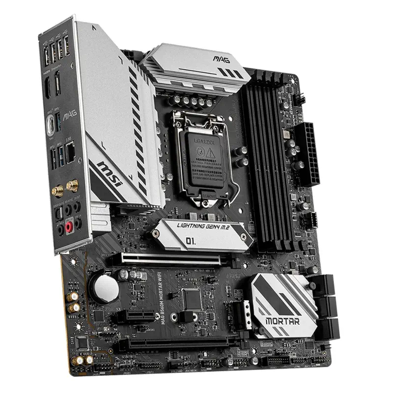 MSI MAG B560M Mortar WIFI Intel B560 Soket 1200 DDR4 5066(OC)MHz mATX Gaming (Oyuncu) Anakart
