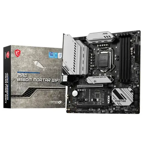 MSI MAG B560M Mortar WIFI Intel B560 Soket 1200 DDR4 5066(OC)MHz mATX Gaming (Oyuncu) Anakart