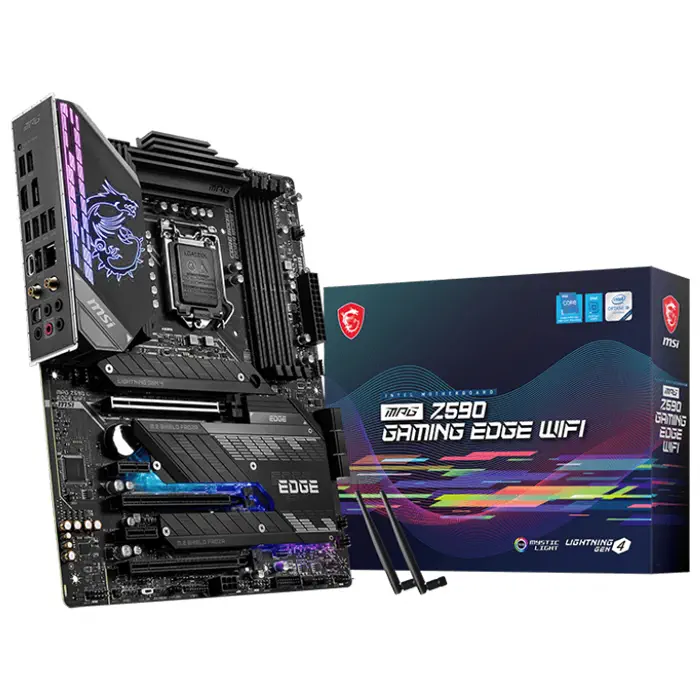 MSI MPG Z590 Gaming Edge WIFI Intel Z590 Soket 1200 DDR4 5333(OC)MHz ATX Gaming (Oyuncu) Anakart