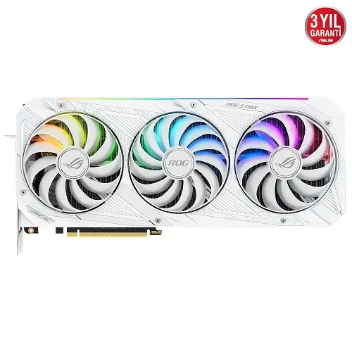 Asus ROG Strix GeForce RTX 3070 White ROG-STRIX-RTX3070-8G-WHITE 8GB GDDR6 256Bit DX12 Gaming Ekran Kartı