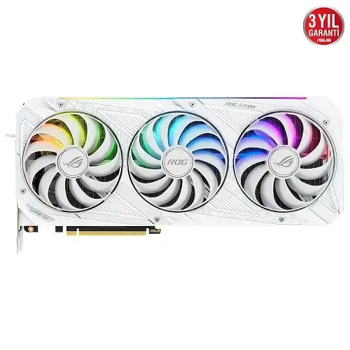 Asus ROG Strix GeForce RTX 3070 White ROG-STRIX-RTX3070-8G-WHITE 8GB GDDR6 256Bit DX12 Gaming Ekran Kartı