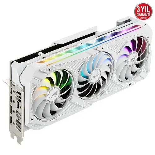 Asus ROG Strix GeForce RTX 3070 White ROG-STRIX-RTX3070-8G-WHITE 8GB GDDR6 256Bit DX12 Gaming Ekran Kartı