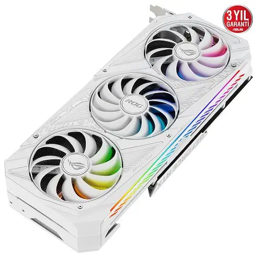 Asus ROG Strix GeForce RTX 3070 White ROG-STRIX-RTX3070-8G-WHITE 8GB GDDR6 256Bit DX12 Gaming Ekran Kartı