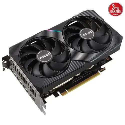 Asus Dual GeForce RTX 3060 Ti V2 Mini OC DUAL-RTX3060TI-O8G-MINI-V2 8GB GDDR6 256Bit DX12 Gaming (Oyuncu) Ekran Kartı