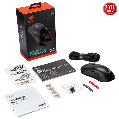Asus ROG Keris Wireless 16.000 DPI 7 Tuş Optik RGB Kablosuz Gaming (Oyuncu) Mouse