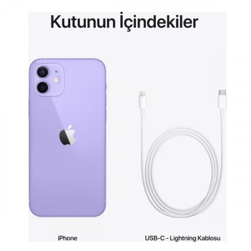 iPhone 12 128GB MJNP3TU/A Mor Cep Telefonu - Apple Türkiye Garantili