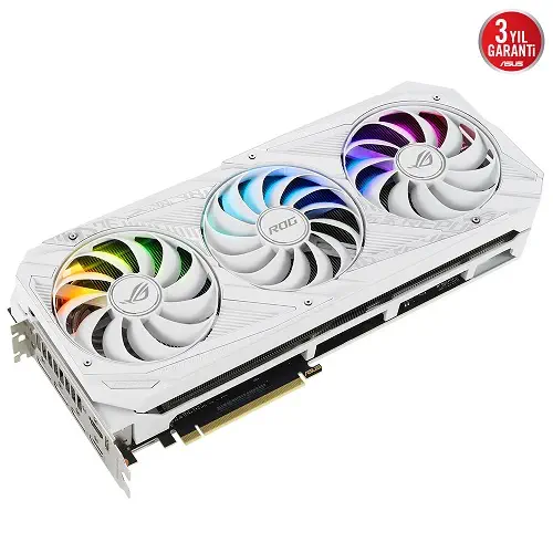 ASUS ROG Strix GeForce RTX 3080 V2 White OC ROG-STRIX-RTX3080-O10G-WHITE-V2 10GB GDDR6X 320Bit DX12 Gaming (Oyuncu) Ekran Kartı