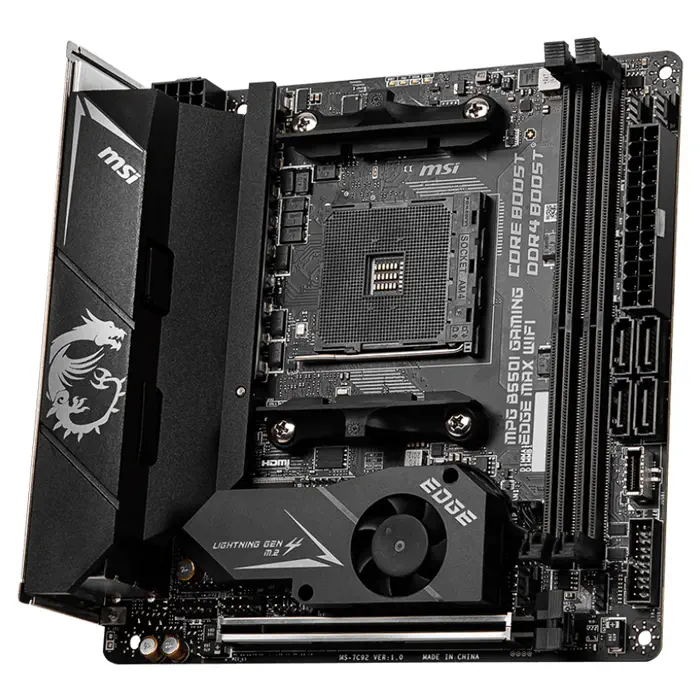 MSI MPG B550I GAMING EDGE MAX WIFI AMD B550 Soket AM4 DDR4 4600(OC)MHz Mini-ITX Gaming (Oyuncu) Anakart