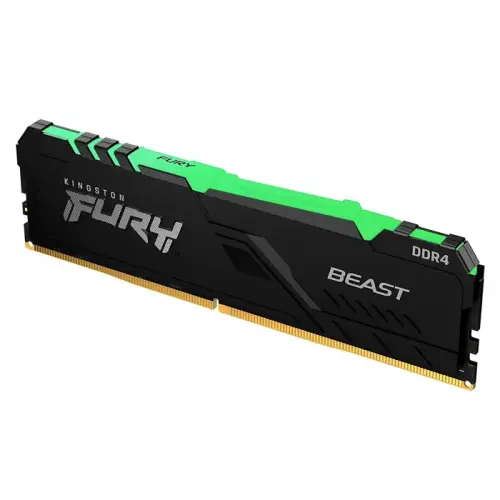 Kingston Fury Beast RGB KF432C16BBA/8 8GB (1x8GB) DDR4 3200MHz CL16 Siyah Gaming Ram (Bellek)