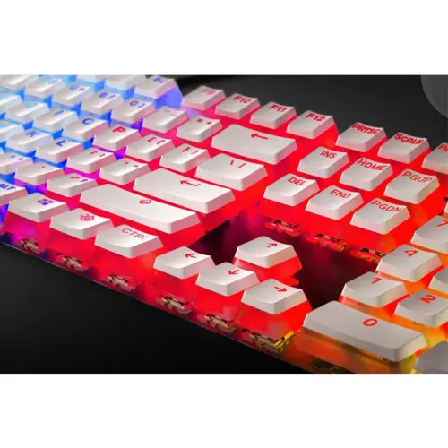 SteelSeries PrismCaps 60219 Double Shot PBT Beyaz İngilizce Klavye Tuş Düzeni