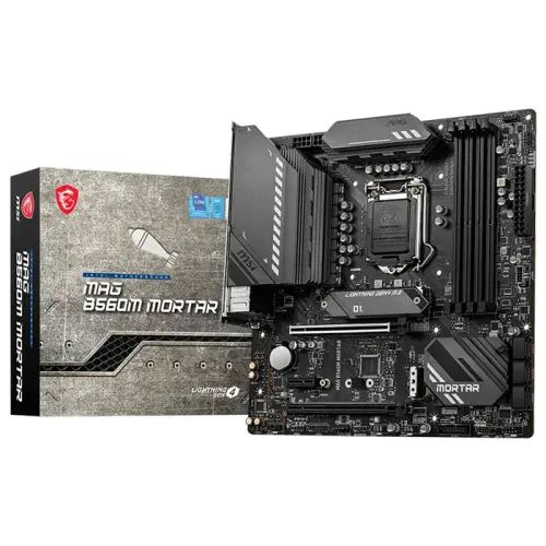 MSI MAG B560M MORTAR Intel B560 Soket 1200 DDR4 5066(OC)MHz mATX Gaming (Oyuncu) Anakart