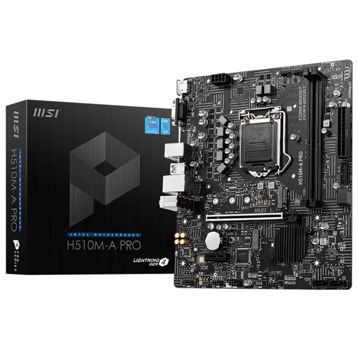 MSI H510M-A PRO Intel H510 Soket 1200 DDR4 3200MHz mATX Gaming (Oyuncu) Anakart