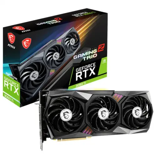 MSI GeForce RTX 3060 Ti GAMING Z TRIO 8G LHR 8GB GDDR6 256Bit DX12 Gaming (Oyuncu) Ekran Kartı