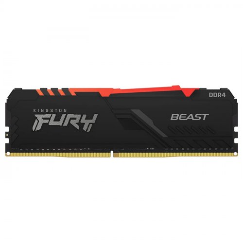 Kingston Fury Beast RGB KF436C17BBA/8 8GB (1x8GB) DDR4 3600MHz CL17 Siyah Gaming Ram (Bellek)