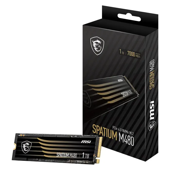 MSI Spatium M480 1TB 7000/5500MB/s PCIe NVMe M.2 SSD Disk