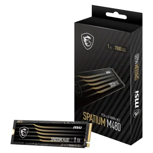 MSI Spatium M480 1TB 7000/5500MB/s PCIe NVMe M.2 SSD Disk