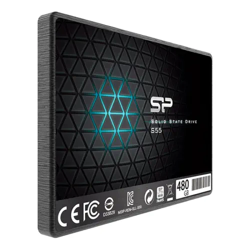 Silicon Power Slim S55 SP480GBSS3S55S25 480GB Max. 560/530MB/s 2.5″ SATA 3 SSD Disk