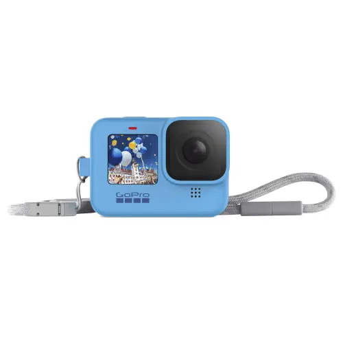 GoPro Hero9 Bileklik + Boyunluk Mavi - 5GPR/ADSST-003