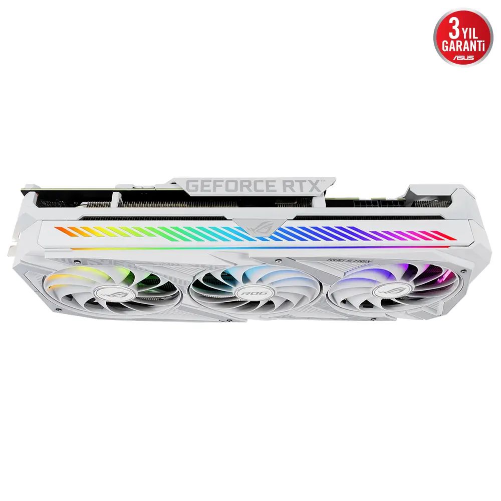 ASUS ROG Strix GeForce RTX 3070 V2 White OC ROG-STRIX-RTX3070-O8G-WHITE-V2 8GB GDDR6 256Bit DX12 Gaming (Oyuncu) Ekran Kartı