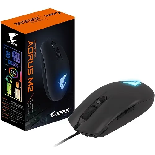 Gigabyte Aorus M2 6200 DPI 8 Tuş Optik USB RGB Kablolu Gaming (Oyuncu) Mouse
