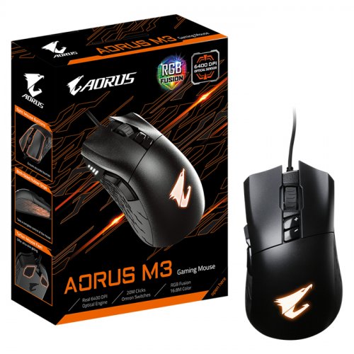 Gigabyte Aorus M3 6400 DPI 7 Tuş Optik USB RGB Kablolu Gaming (Oyuncu) Mouse