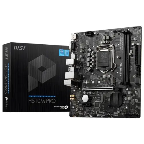 MSI H510M PRO Intel H510 Soket 1200 DDR4 3200MHz mATX Gaming (Oyuncu) Anakart
