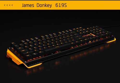 James Donkey 619S Sarı Aydınlatmalı Black/Red Switch İng Q USB Gaming 104 Tuş Mekanik Klavye