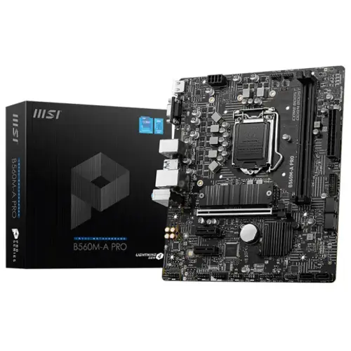 MSI B560M-A PRO Intel B560 Soket 1200 DDR4 5200(OC)MHz mATX Gaming (Oyuncu) Anakart