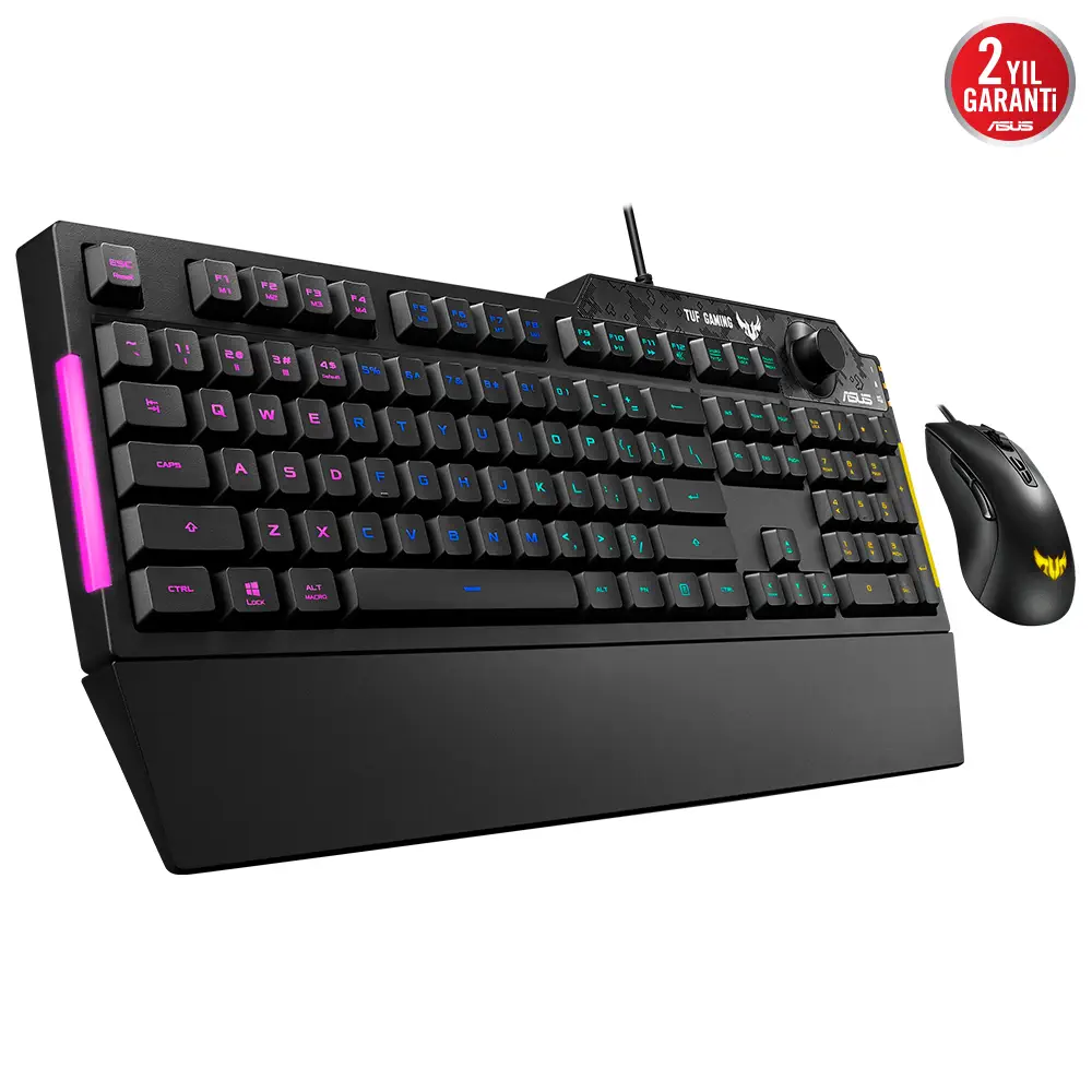 Asus TUF Gaming Combo K1&M3 TR Q RGB USB Kablolu Klavye Mouse Set