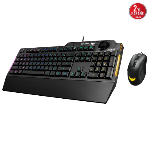 Asus TUF Gaming Combo K1&M3 TR Q RGB USB Kablolu Klavye Mouse Set