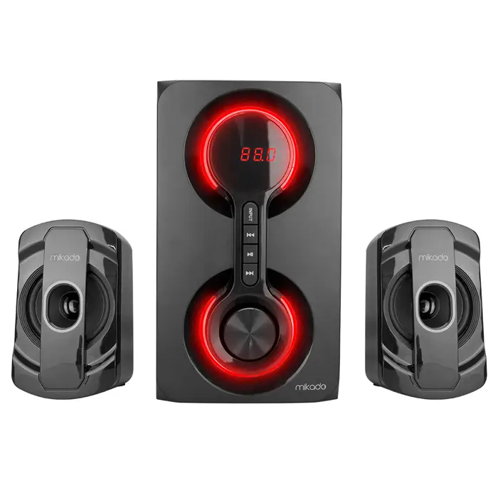 Mikado MD-221BT 2+1 40W USB RGB LED Gaming Speaker