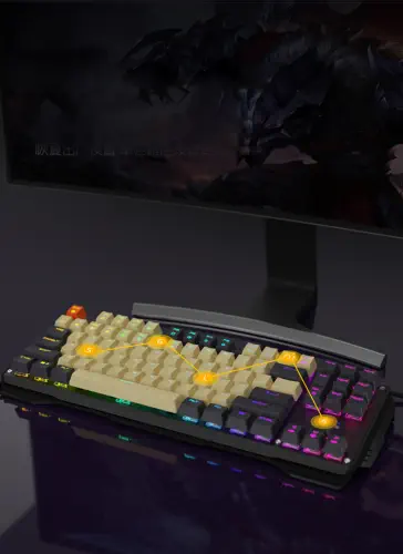 James Donkey 619RS RGB Aydınlatmalı Brown Switch İng Q USB Gaming 87 Tuş Mekanik Klavye
