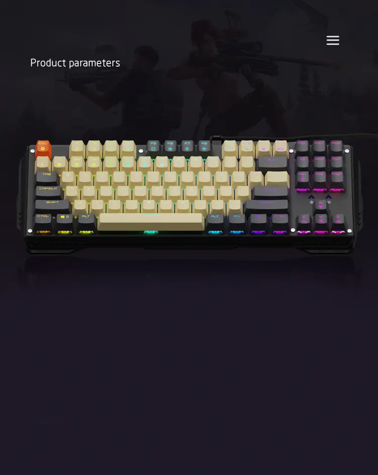 James Donkey 619RS RGB Aydınlatmalı Brown Switch İng Q USB Gaming 87 Tuş Mekanik Klavye