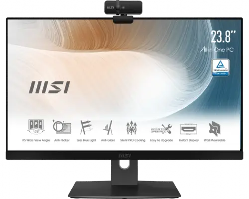 MSI Modern AM241P 11M-071XTR i5-1135G7 8GB 1TB HDD 256GB SSD 23.8” Full HD FreeDOS All In One PC