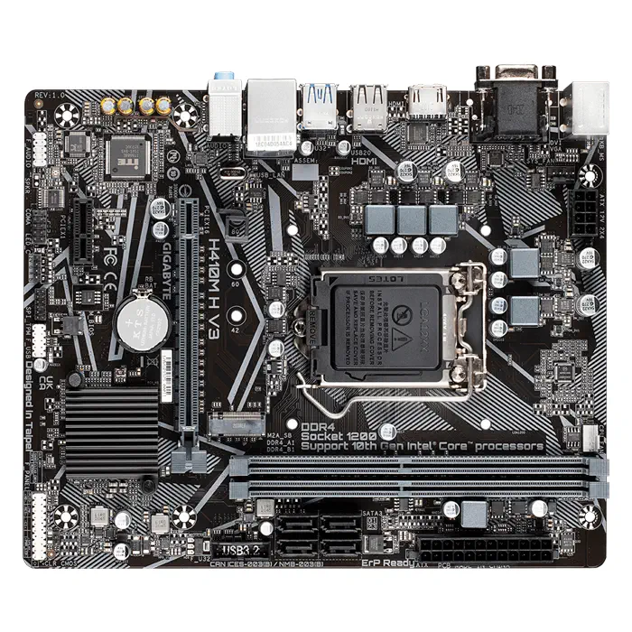 Gigabyte H410M H V3 Intel H410 Soket 1200 DDR4 2933MHz mATX Gaming (Oyuncu) Anakart