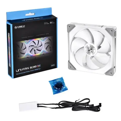 Lian Li UNI Fan SL140 White 1x140mm RGB PWM Beyaz Kasa Fanı