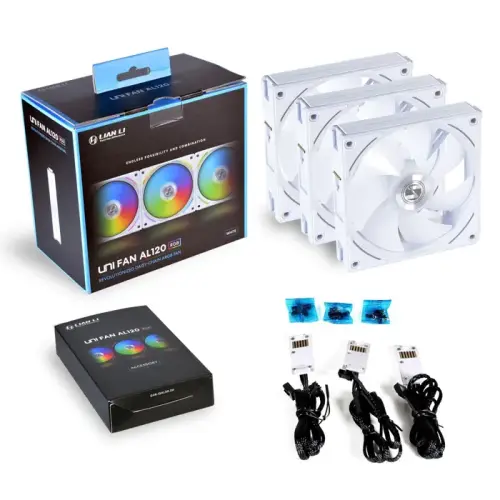 Lian Li UNI Fan AL120 White AL120-3W 3x120mm RGB PWM Beyaz Kasa Fanı