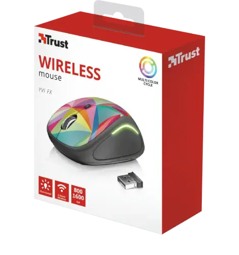 Trust Yvi FX 22337 Çok Renk 1600DPI Kablosuz Mouse 