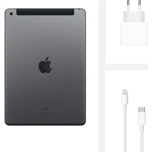 Apple iPad 8.Nesil 10.2″ Wi-Fi + Cellular 32GB Uzay Grisi MYMH2TU/A Tablet - Distribütör Garantili